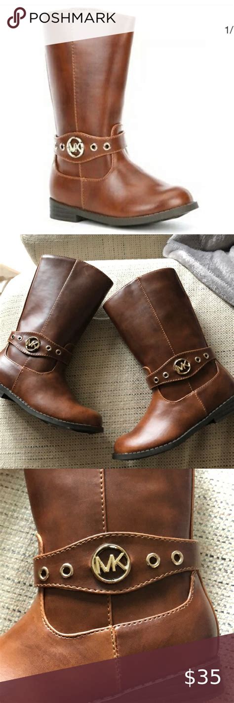 michael kors boots cognac colour|Michael Kors burnished boots.